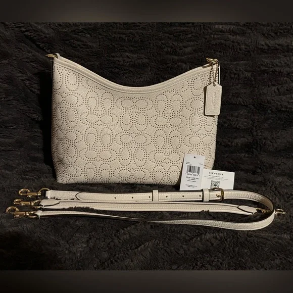 Coach Laurel with Signature Rivets in Chalk/Gold - Picture 11 of 11